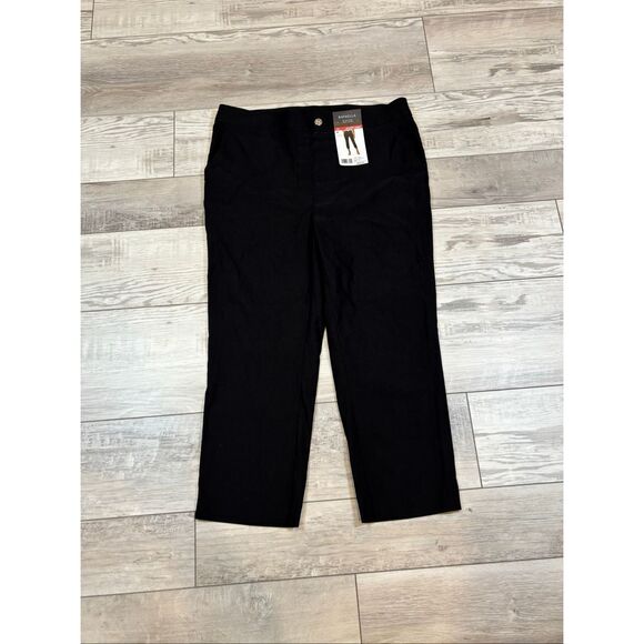 Rafaella stretch Capri black pants slacks size 14 - Picture 2 of 13